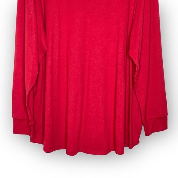 Torrid Red Girlfriend Signature Vneck Long Slv Tee Shirt Womens Plus Size 4X NWT - Picture 7 of 10